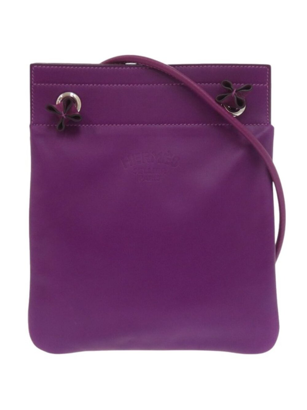 Hermes El Aline Mini Veau Swift Anemone Shoulder Bag Purple Female